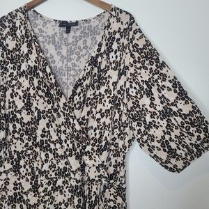 Lane Bryant Leopard Print Faux Wrap Dress